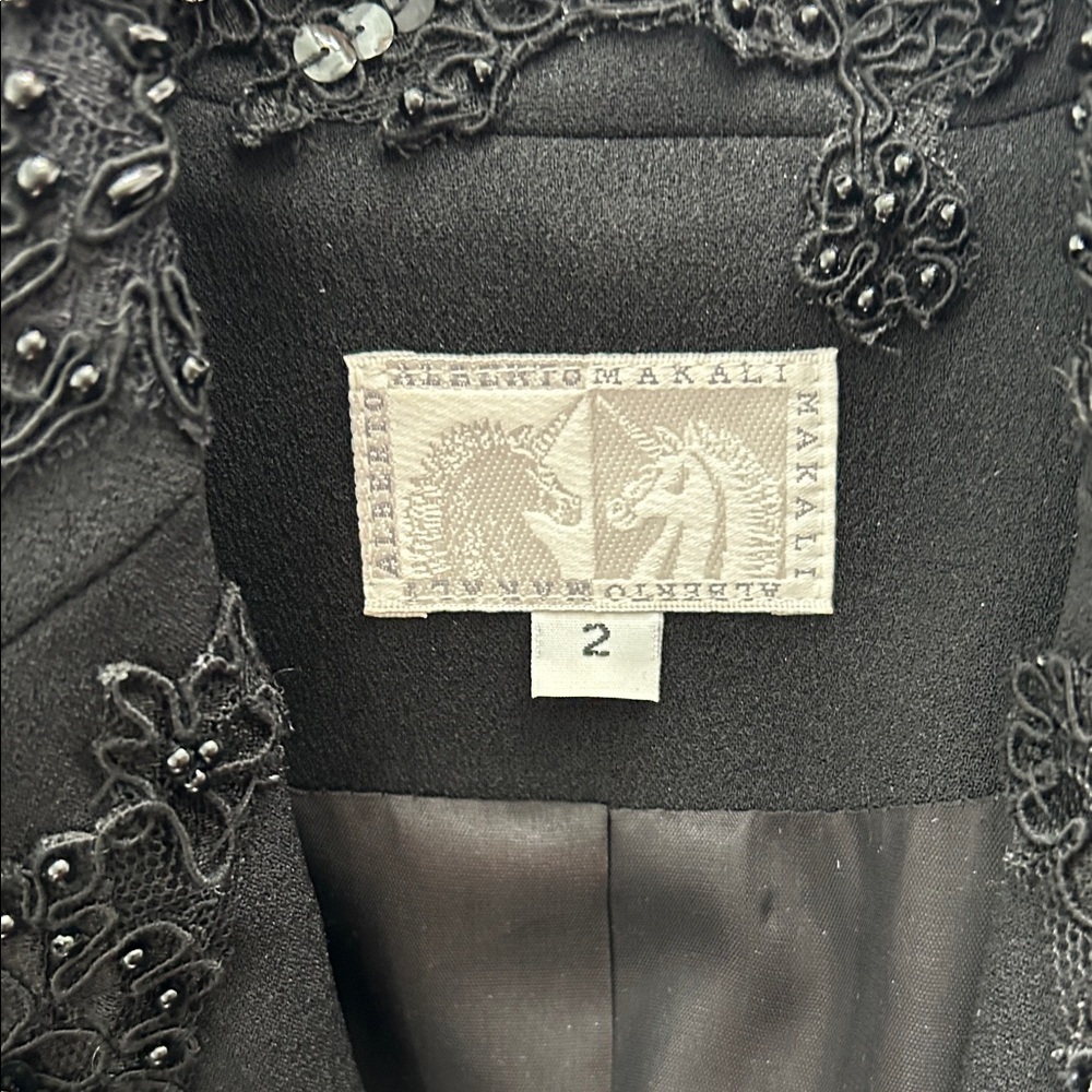 Alberto Makali Black Embellished Jacket - Picture 2 of 12